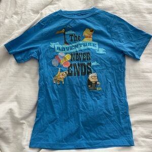Disney Up Movie Adventure Never Ends Kids Blue T-Shirt